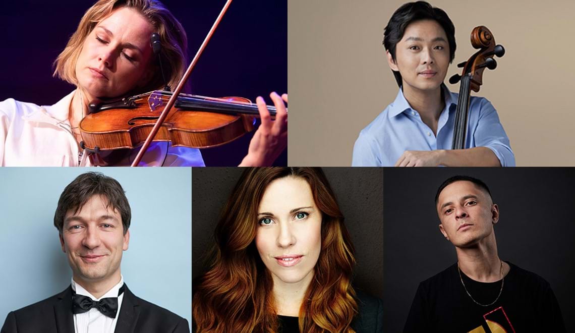 Headshots of five musicians