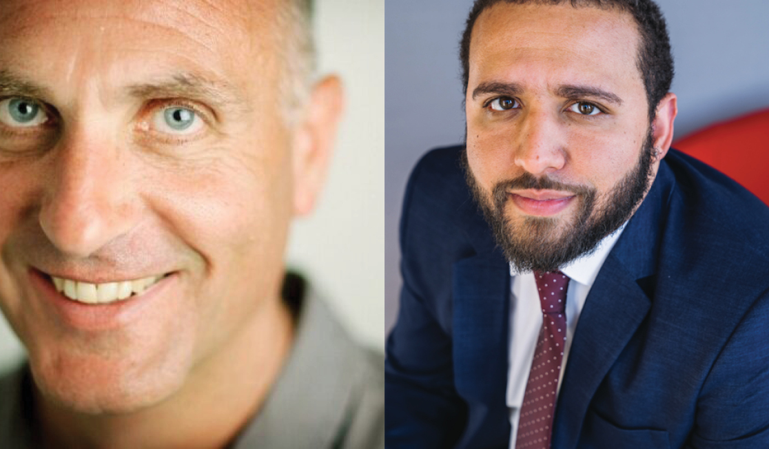 Headshots of John Crace and Wesley Lowery. They are both smiling.