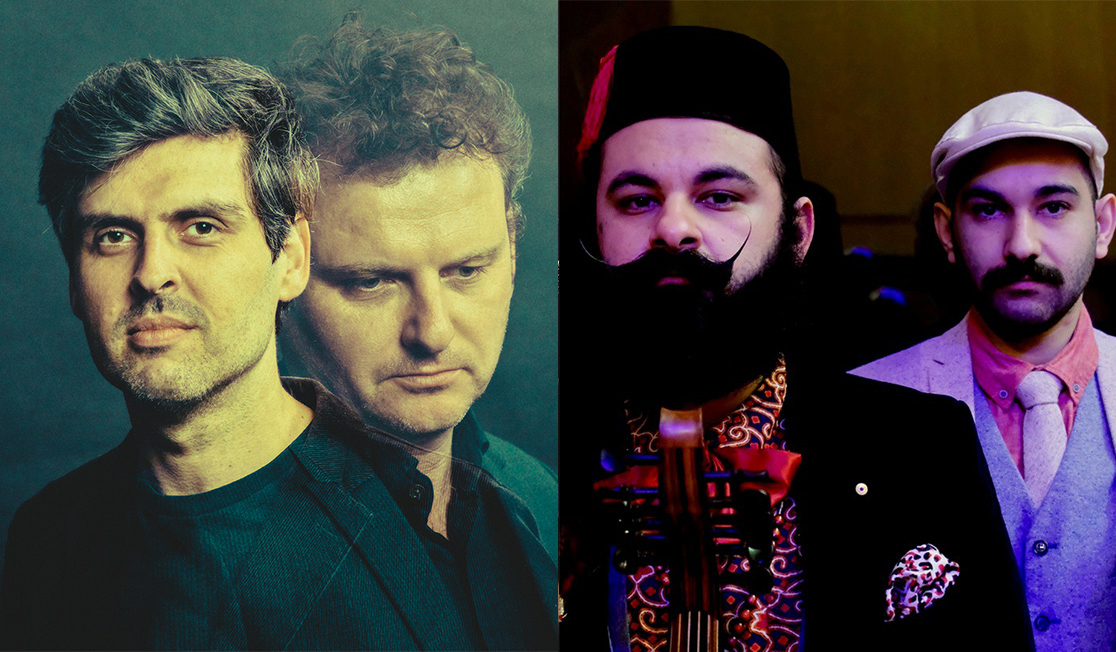 Four men are pictured across two images - they are close ups of their faces with serious expressions.