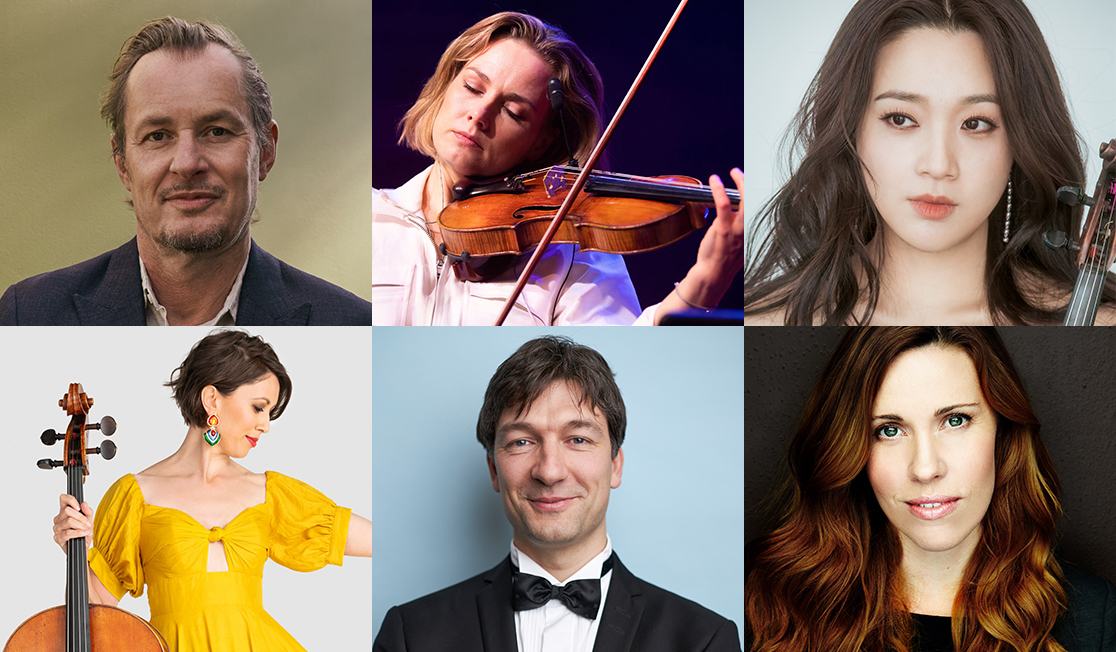 Headshots of six musicians