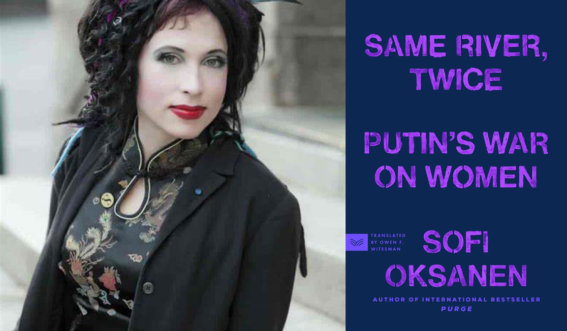 Sofi wears a colourful shirt with a mandarin collar and a black blazer