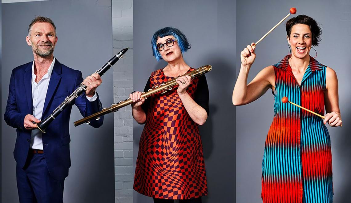 Three members of Ensemble Offspring