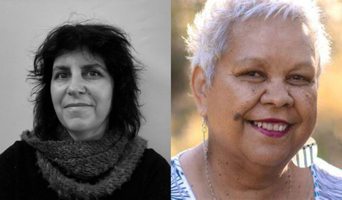 Headshots of Natalie Harkin and Jackie Huggins. They are both smiling.