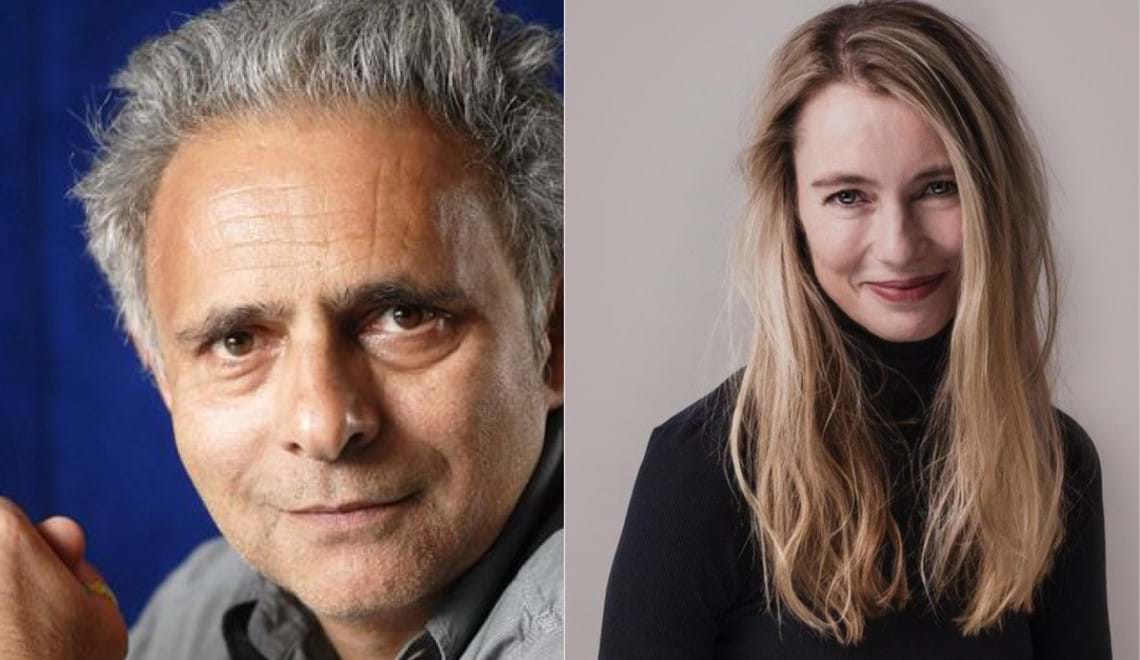 Headshots of Hanif Kureishi and Dr. Michelle Johnston. They are both smiling.