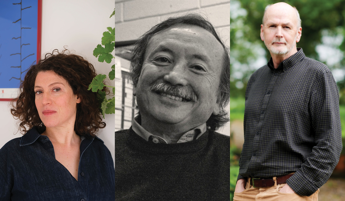 Three author headshots. 