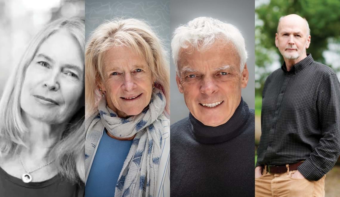 Four headshots of authors. They are all smiling.